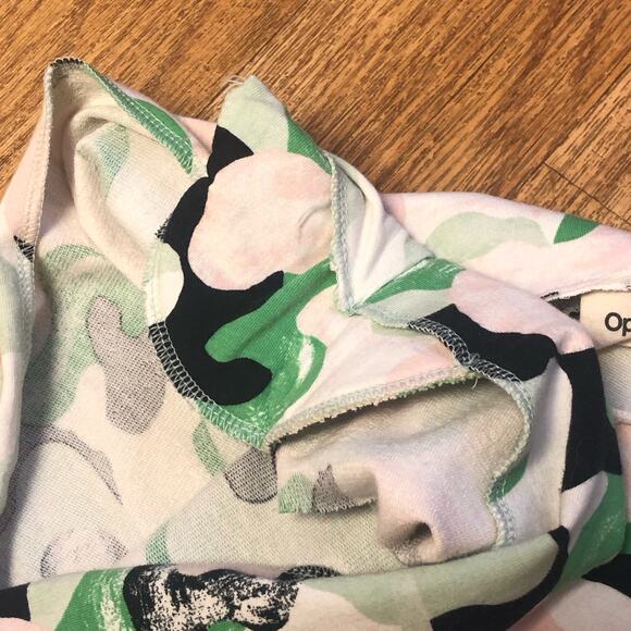 Nordstrom Open Edit Green Pink Black Astract Camo Muscle Tank Top Size XS - Picture 5 of 11